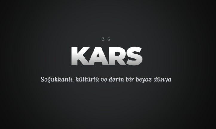 <p><span style="color:#B22222"><strong>KARS</strong></span></p>
