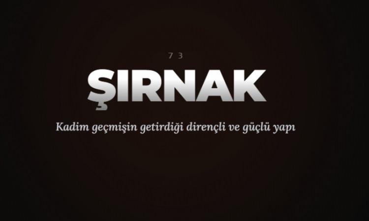 <p><span style="color:#B22222"><strong>ŞIRNAK&nbsp;</strong></span></p>
