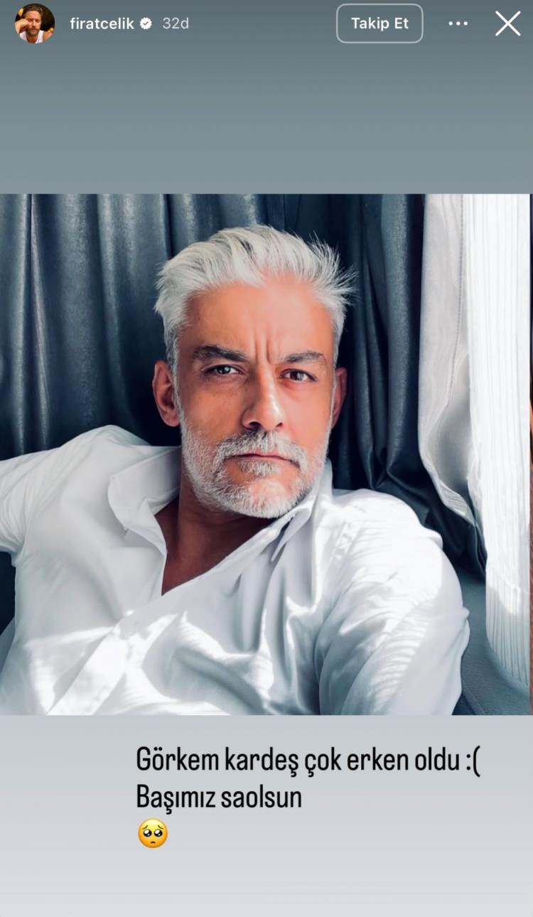 <p><span style="color:#B22222"><strong>FIRAT &Ccedil;ELİK</strong></span></p>

<p><em><strong>"G&ouml;rkem kardeş &ccedil;ok erken oldu. Başımız sağolsun."</strong></em></p>
