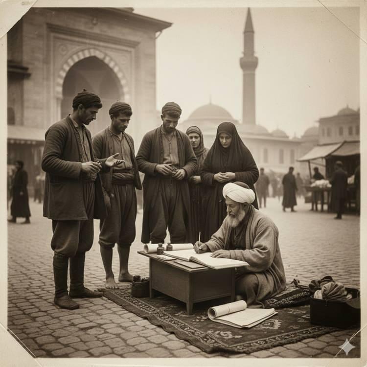 <p><span style="color:#B22222"><strong>ARZUHALCİ</strong></span></p>

<p>Okuma yazması olmayanlar i&ccedil;in dilek&ccedil;e yazan kişilerdi.</p>
