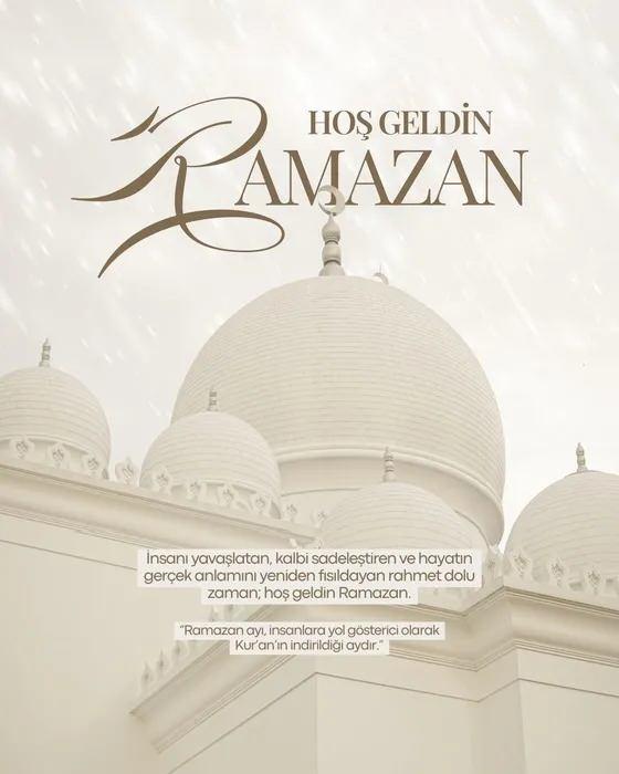 <p><strong>"Ramazan ayı, insanlara yol g&ouml;sterici, doğrunun ve doğruyu eğriden ayırmanın a&ccedil;ık delilleri olarak Kur'an'ın indirildiği aydır. Hayırlı Ramazanlar dilerim."</strong></p>

<p>&nbsp;</p>
