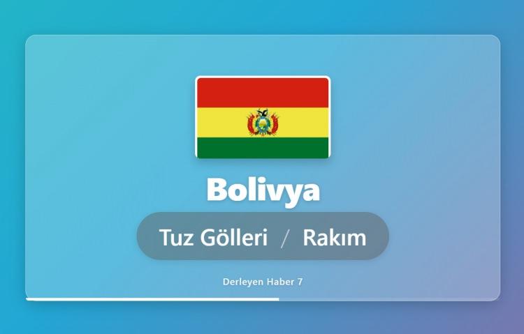 <p><span style="color:#B22222"><strong>BOLİVYA</strong></span></p>
