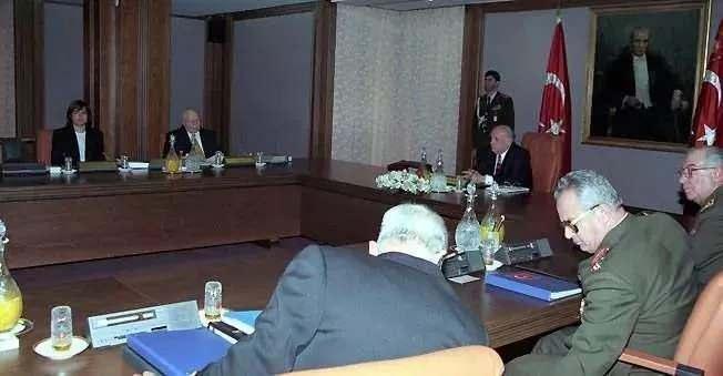 <p><span style="color:inherit"><strong>28 ŞUBAT</strong></span></p>

<p><span style="color:inherit">D&ouml;nemin Cumhurbaşkanı S&uuml;leyman Demirel tarafından toplanan Milli G&uuml;venlik Kurulu, 9 saatlik mesainin ardından tarihe 28 Şubat kararları olarak ge&ccedil;ecek bildiriyi a&ccedil;ıkladı.</span></p>

<p>&nbsp;</p>
