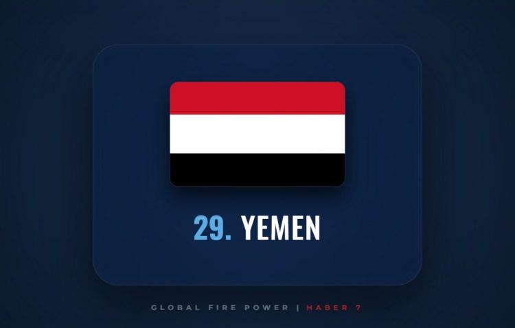 <p><span style="color:#B22222"><strong>29)&nbsp; YEMEN</strong></span></p>
