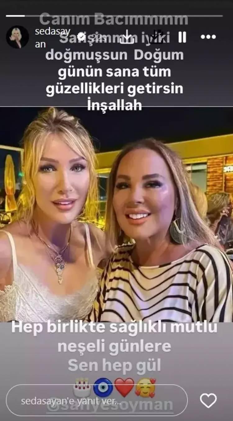 <p><strong>&Uuml;nl&uuml; sanat&ccedil;ı 30 yıllık dostunun doğum g&uuml;n&uuml; i&ccedil;in yaptığı paylaşıma&nbsp;<em><span style="color:#800080">"Canım bacım, Safişim... İyi ki doğmuşsun. Doğum g&uuml;n&uuml;n sana t&uuml;m g&uuml;zellikleri getirsin inşallah. Hep birlikte sağlıklı, mutlu, neşeli g&uuml;nlere... Sen hep g&uuml;l"</span> </em></strong><strong>&nbsp;notunu d&uuml;şt&uuml;.</strong></p>
