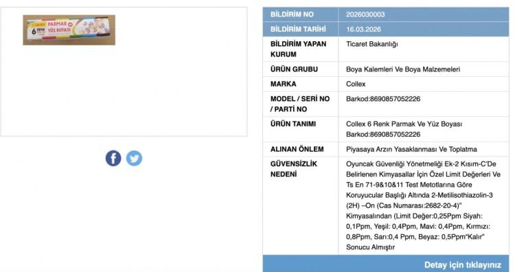 <p><strong>Akar Kırtasiye San. ve Tic. Ltd. Şti. tarafından &uuml;retilen, barkod numarası 8690857052226 olan s&ouml;z konusu &uuml;r&uuml;nlerin piyasa sunulmasını bakanlık kararıyla tamamen yasaklandı.</strong></p>
