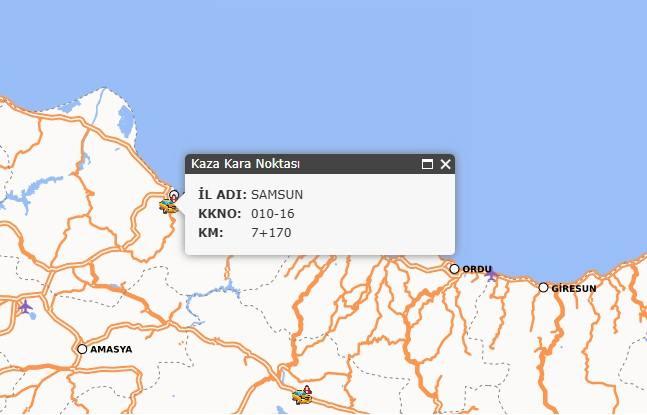 <p>Samsun 010-16 Karayolu, 7+170 km</p>
