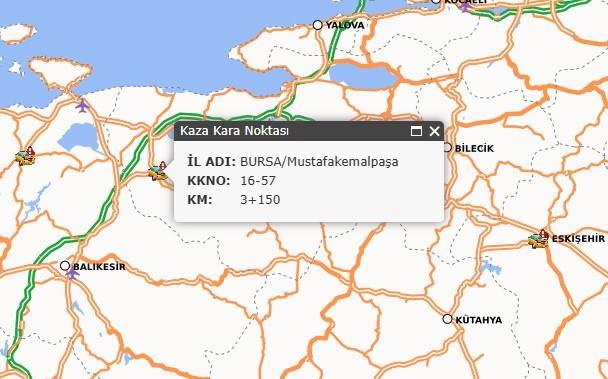 <p>Bursa / Mustafakemalpaşa &ndash; 16-57 Karayolu, 3+150 km</p>

<p>&nbsp;</p>
