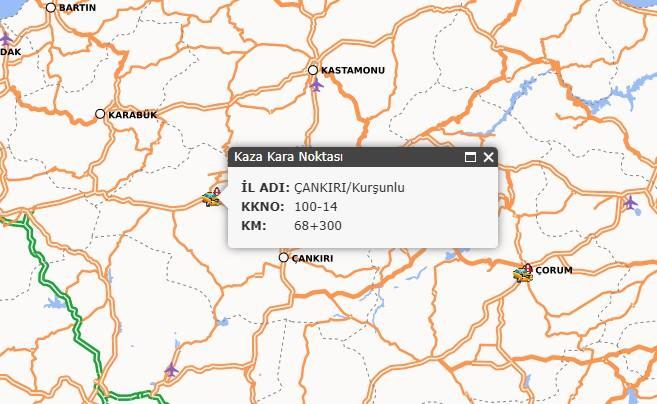 <p>&Ccedil;ankırı / Kurşunlu &ndash; 100-14 Karayolu, 68+300 km</p>

<p>&nbsp;</p>
