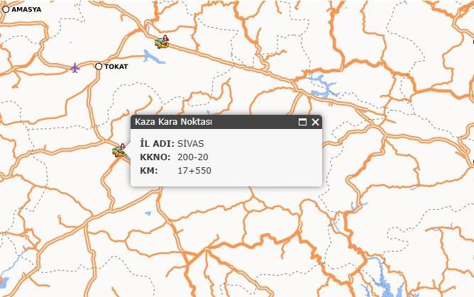 <p>Sivas &ndash; 200-20 Karayolu, 17+550 km</p>

<p>&nbsp;</p>
