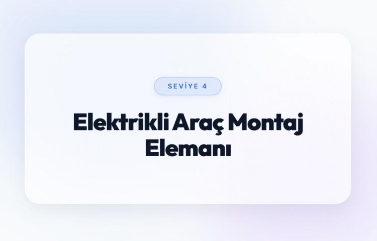 <p><span style="color:#B22222"><strong>ELEKTRİKLİ ARA&Ccedil; MONTAJ ELEMANI (SEVİYE 4)</strong></span></p>
