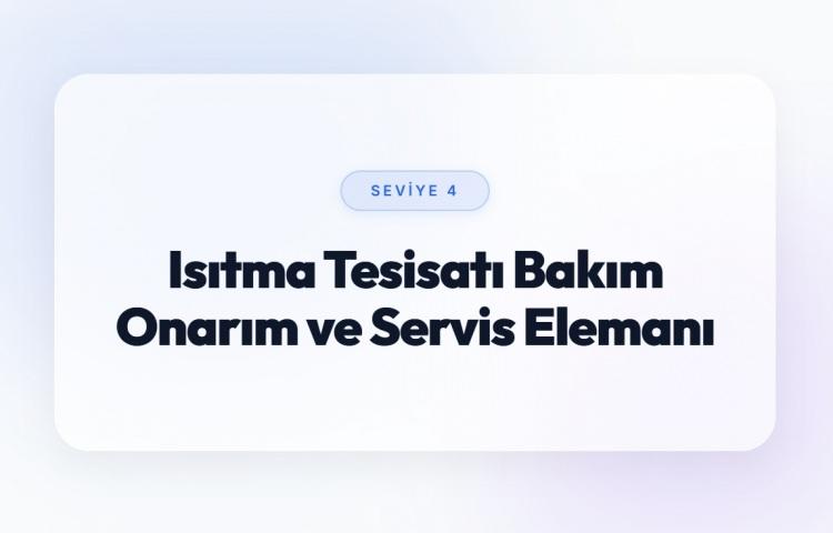 <p><span style="color:#B22222"><strong>ISITMA TESİSATI BAKIM ONARIM VE SERVİS ELEMANI</strong></span></p>
