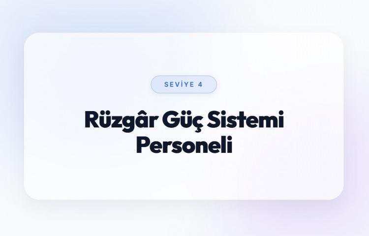 <p><span style="color:#B22222"><strong>R&Uuml;ZG&Acirc;R G&Uuml;&Ccedil; SİSTEMİ PERSONELİ (SEVİYE 4)</strong></span></p>
