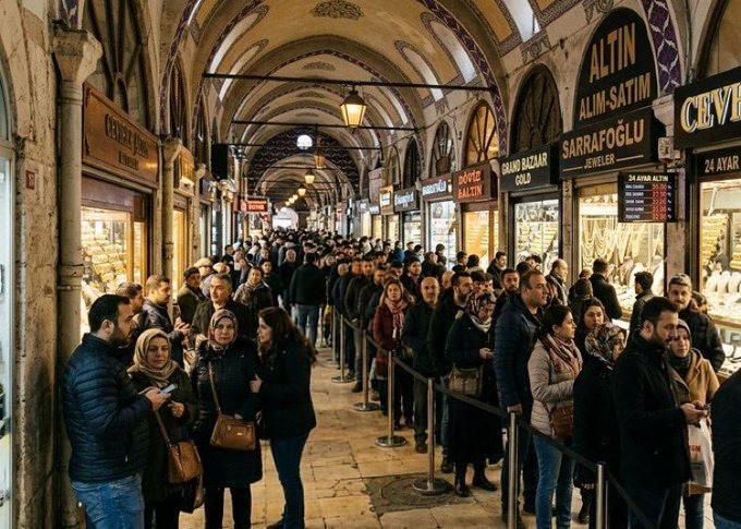 Altında düşüş yoğunluğu… Gram altın tükendi! Kuyumcu sırasında saatler geçti Altında düşüş yoğunluğu… Gram altın tükendi! Kuyumcu sırasında saatler geçti
