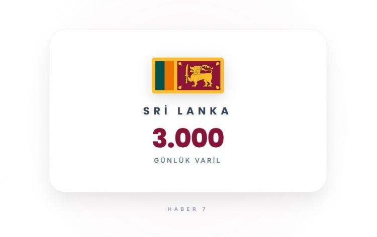 <p><span style="color:#B22222"><strong>SRİ LANKA</strong></span><strong>&nbsp; |&nbsp; G&Uuml;NL&Uuml;K 3 BİN VARİL</strong></p>
