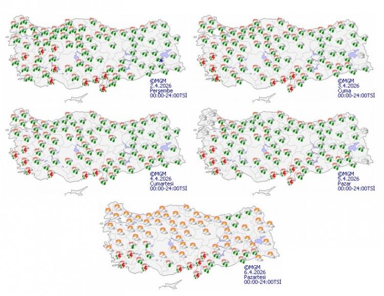 <p>Tek, "Pazartesi itibarıyla yağışlar zayıflayacak ve ge&ccedil;işler azalacak" dedi.</p>
