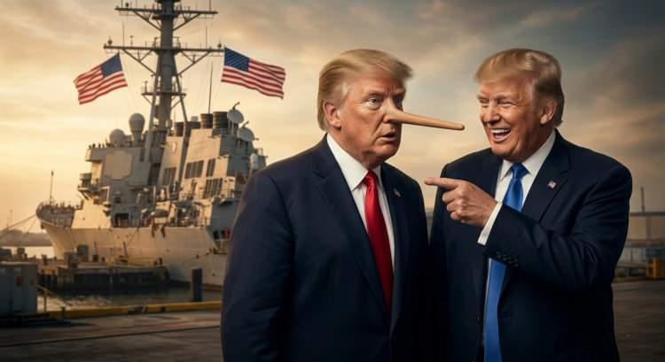 <p><span style="color:#B22222"><strong>KENDİ YALANLARINA İNANIYOR</strong></span></p>

<p>&nbsp;</p>

<p>Donald Trump&rsquo;ın "24 saatte bitiririm" vaadiyle fitilini ateşlediği İran operasyonu, 35. g&uuml;n&uuml;nde hem sahada hem de diplomasi masasında b&uuml;y&uuml;k bir &ccedil;ıkmaza d&ouml;n&uuml;şt&uuml;. <strong>"H&uuml;rm&uuml;z&rsquo;&uuml; 48 saatte a&ccedil;acağız" ve "İran halkına zarar vermeyeceğiz"</strong> gibi iddialı s&ouml;zlerin yerini, bug&uuml;n Washington koridorlarında y&uuml;kselen sessizlik ve stratejik geri adımlar almış durumda.&nbsp;</p>
