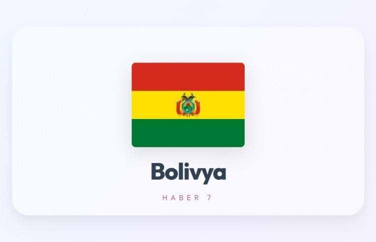 <p><span style="color:#B22222"><strong>BOLİVYA</strong></span></p>
