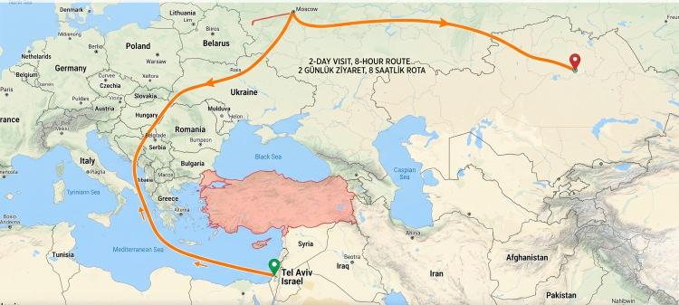 <p>İsrail'in Kanal 12 televizyonu, Herzog'un u&ccedil;ağının T&uuml;rkiye hava sahasından ka&ccedil;ınmak i&ccedil;in alternatif bir rota izlediğini belirtti.</p>

<p>&nbsp;</p>
