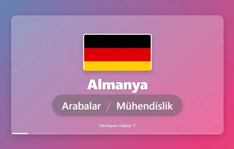 <p>ALMANYA DENİNCE İLK AKLA GELEN ŞEY: ARABALAR VE M&Uuml;HENDİSLİK</p>
