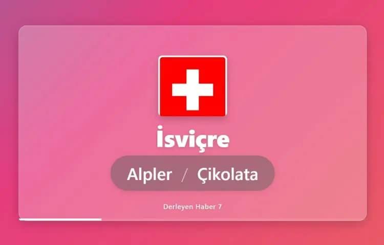 <p>İSVİ&Ccedil;RE DENİNCE İLK AKLA GELEN: ALPLER VE &Ccedil;İKOLATA</p>
