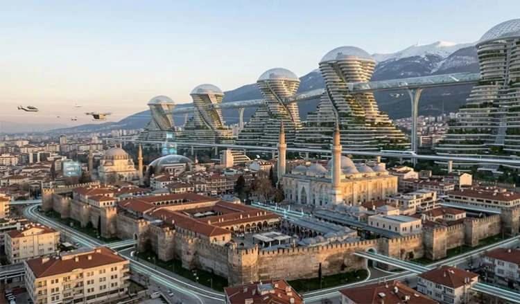 <p>Yapay zek&acirc;, T&uuml;rkiye&rsquo;nin gelecek 100 yılını analiz ederek &ccedil;arpıcı bir tablo ortaya koydu. İklim değişikliği, demografik d&ouml;n&uuml;ş&uuml;m ve teknolojik gelişmelerin etkisiyle şehirlerin kimliği k&ouml;kl&uuml; bi&ccedil;imde değişiyor.</p>

<p>&nbsp;</p>
