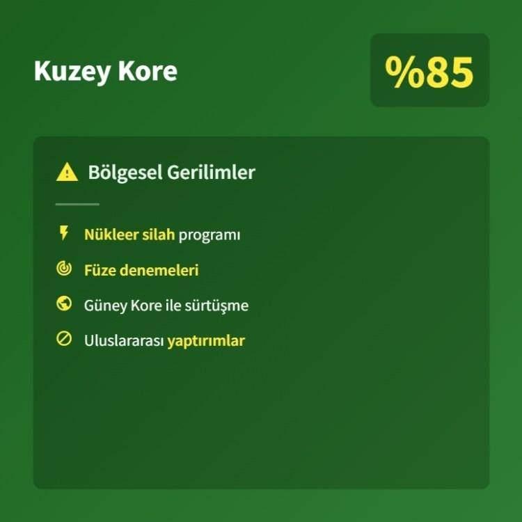 <p><span style="color:#B22222"><strong>4)&nbsp; KUZEY KORE</strong></span></p>

