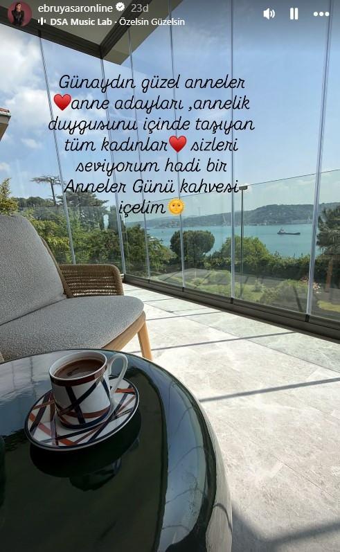 <p><span style="color:#B22222"><strong>EBRU YAŞAR</strong></span></p>

<p><em><span style="color:#800080"><strong>"G&uuml;naydın g&uuml;zel anneler. Anne adayları, annelilk duygusunu i&ccedil;inde taşıyan t&uuml;m kadınlar. Sizleri seviyorum. Hadi bir Anneler g&uuml;n&uuml; kahvesi i&ccedil;elim."</strong></span></em></p>
