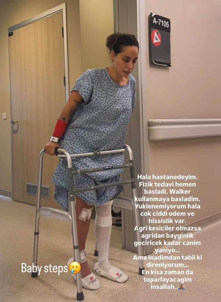 <p><strong>Ameliyat olan Y&uuml;r&uuml;k'&uuml;n bileğine &uuml;&ccedil; vida takılmış ve fizik tedavisine başlamıştı.</strong></p>
