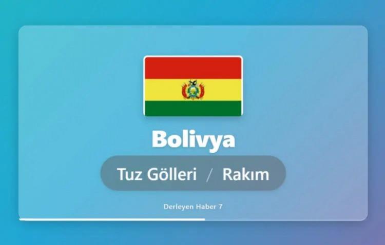 <p><span style="color:#B22222"><strong>BOLİVYA</strong></span></p>
