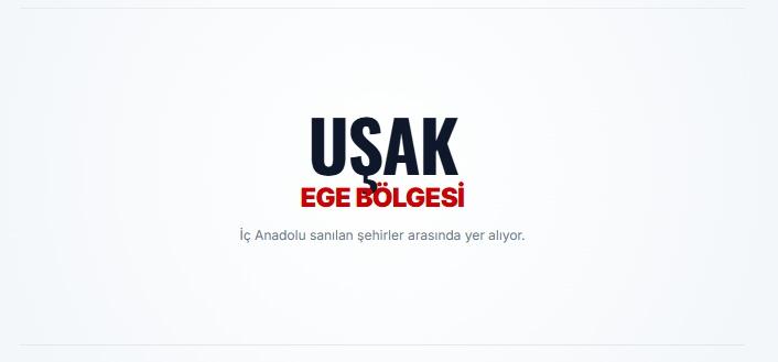 <p><strong>UŞAK&nbsp;</strong></p>

