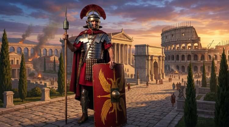 <p><span style="color:#B22222"><strong>4)&nbsp; ROMA İMPARATORLUĞU</strong></span></p>
