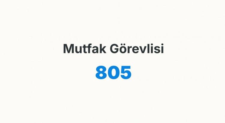 <p><strong>MUTFAK G&Ouml;REVLİSİ&nbsp;</strong></p>
