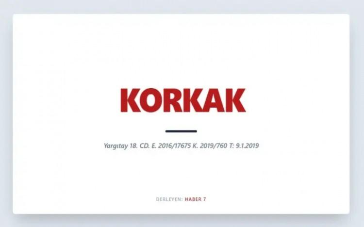 <p><span style="color:#B22222"><strong>KORKAK&nbsp;</strong></span></p>
