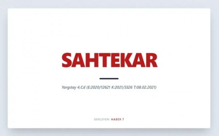 <p><span style="color:#B22222"><strong>SAHTEKAR</strong></span></p>
