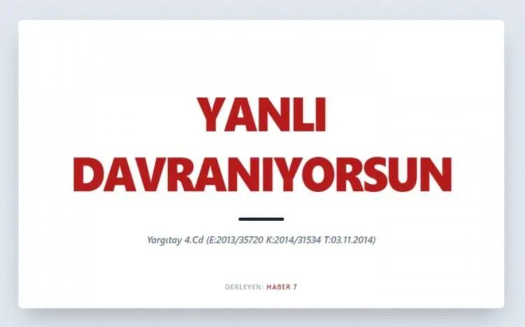 <p><span style="color:#B22222"><strong>YANLI DAVRANIYORSUN&nbsp;</strong></span></p>
