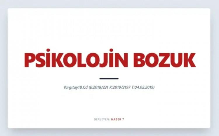<p><span style="color:#B22222"><strong>PSİKOLOJİN BOZUK&nbsp;</strong></span></p>
