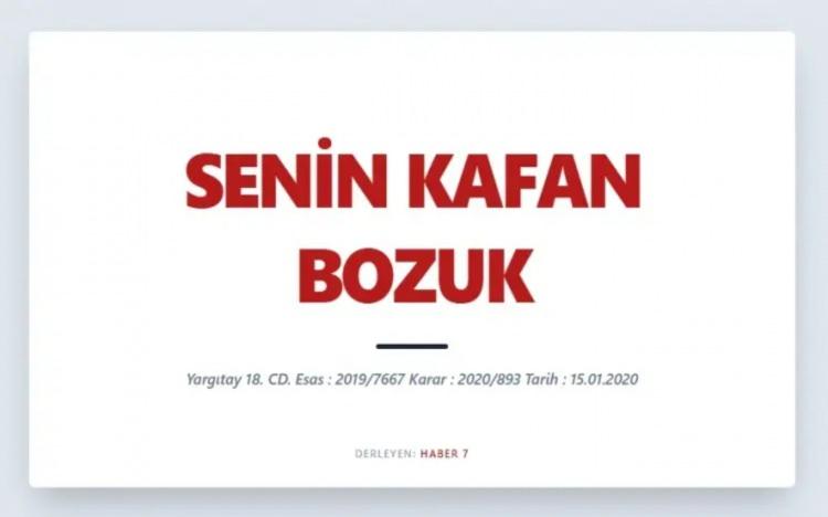 <p><span style="color:#B22222"><strong>SENİN KAFAN BOZUK&nbsp;</strong></span></p>
