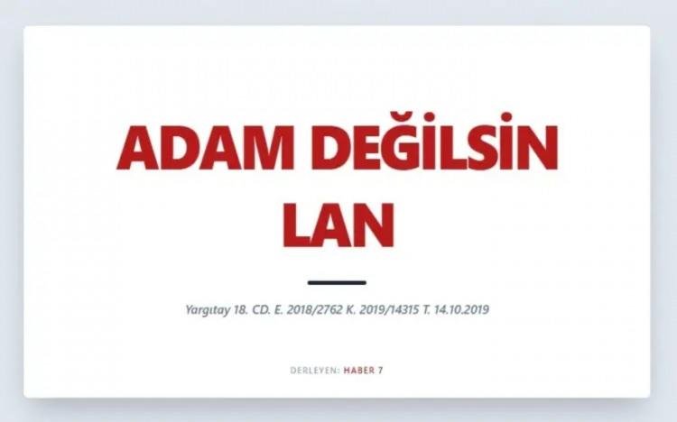 <p><span style="color:#B22222"><strong>ADAM DEĞİLSİN LAN&nbsp;</strong></span></p>
