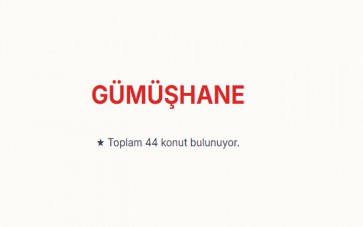 <p><span style="color:#B22222"><strong>G&Uuml;M&Uuml;ŞHANE:&nbsp;</strong></span><br />
G&uuml;m&uuml;şhane genelinde toplam 44 konut bulunuyor.</p>

<p>&nbsp;</p>
