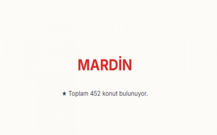 <p><span style="color:#B22222"><strong>MARDİN:</strong></span><br />
Mardin genelinde toplam 452 konut bulunuyor.&nbsp;</p>

<p>&nbsp;</p>
