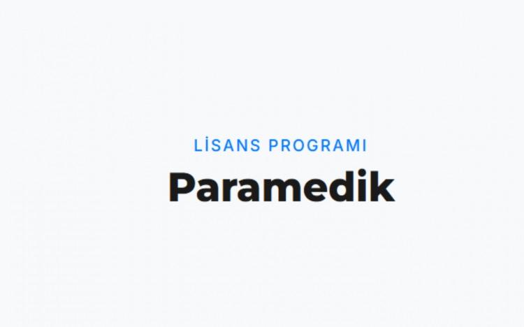 <p><strong>PARAMEDİK</strong></p>

<p>&nbsp;</p>
