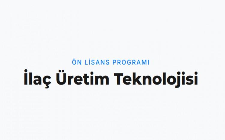 <p><strong>İLA&Ccedil; &Uuml;RETİM TEKNOLOJİSİ</strong></p>

<p>&nbsp;</p>
