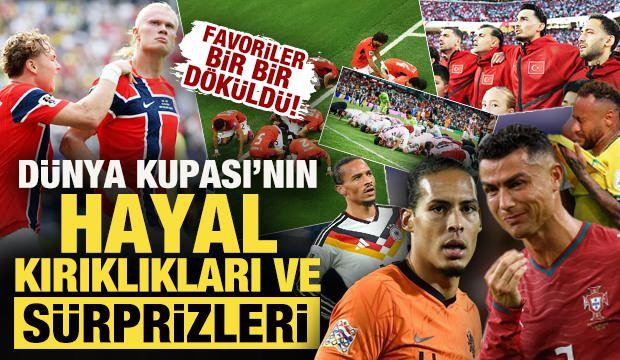 <p>2026 D&uuml;nya Kupası'nın sonuna doğru gelinirken turnuvada favori takımların bir bir elenmesi dikkat &ccedil;ekti.</p>
