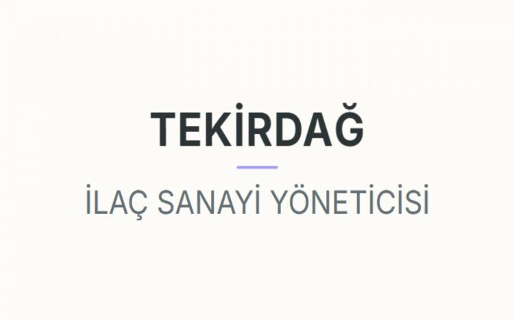 <p><strong>TEKİRDAĞ&nbsp;</strong></p>
