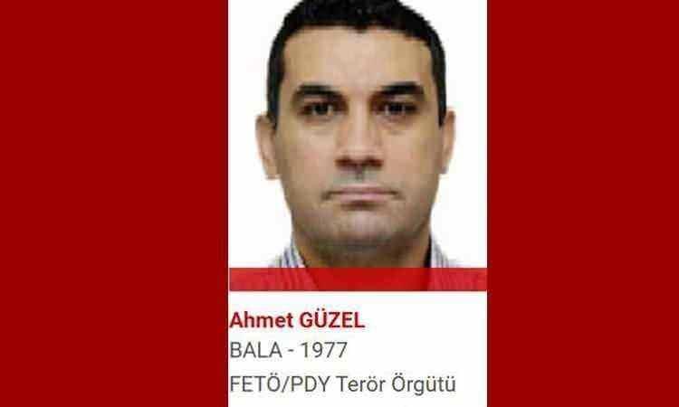 <p><strong><span style="color:#B22222">AHMET G&Uuml;ZEL&nbsp;</span> |&nbsp; FET&Ouml; - PDY</strong></p>

<p>&nbsp;</p>

<p>FET&Ouml;'n&uuml;n darbe girişimi sonrası Yunanistan'a ka&ccedil;an 8 darbeciden eski binbaşı Ahmet G&uuml;zel.</p>

<p>&nbsp;</p>

<p>&nbsp;</p>
