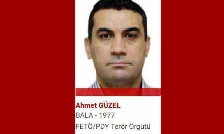 <p><strong><span style="color:#B22222">AHMET G&Uuml;ZEL</span>&nbsp; |&nbsp; FET&Ouml; - PDY</strong></p>

<p>&nbsp;</p>

<p>FET&Ouml;'n&uuml;n darbe girişimi sonrası Yunanistan'a ka&ccedil;an 8 darbeciden eski binbaşı Ahmet G&uuml;zel.</p>
