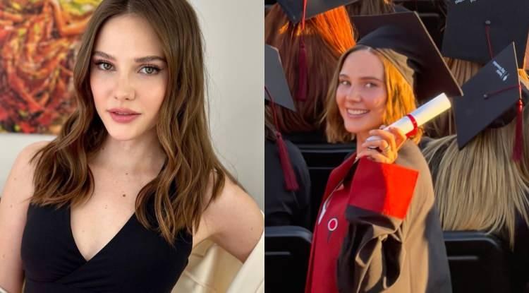 <p>Oyunculuk kariyeri ile birlikte eğitim hayatını da s&uuml;rd&uuml;ren Alina Boz,&nbsp; İstanbul Bilgi &Uuml;niversitesi Radyo, Televizyon ve Sinema B&ouml;l&uuml;m&uuml;'nden mezun oldu. &Uuml;nl&uuml; oyuncuya t&ouml;rende eşi Umut Evirgen, ailesi ve arkadaşları eşlik etti.</p>
