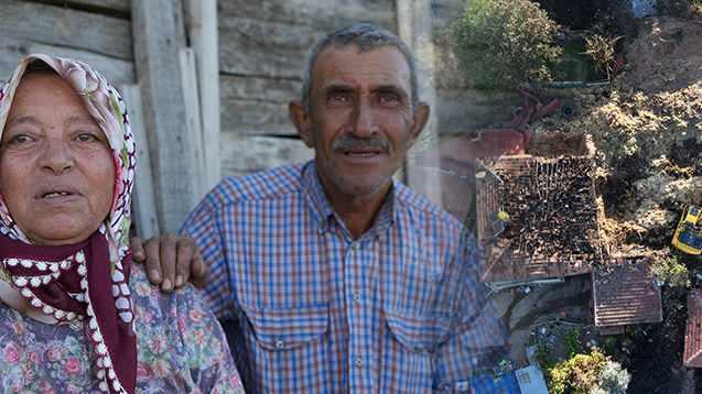 <p>Kırıkkale'nin Balışeyh il&ccedil;esinde otluk alanda &ccedil;ıkan yangın, r&uuml;zgarın da etkisiyle saman balyalarına ve iki katlı m&uuml;stakil eve sı&ccedil;radı. Evleri yanan kadının<strong><em><span style="color:#A52A2A"> g&ouml;zyaşı d&ouml;ken kocasını, teselli etiği s&ouml;zler y&uuml;reklere dokundu.</span></em></strong></p>
