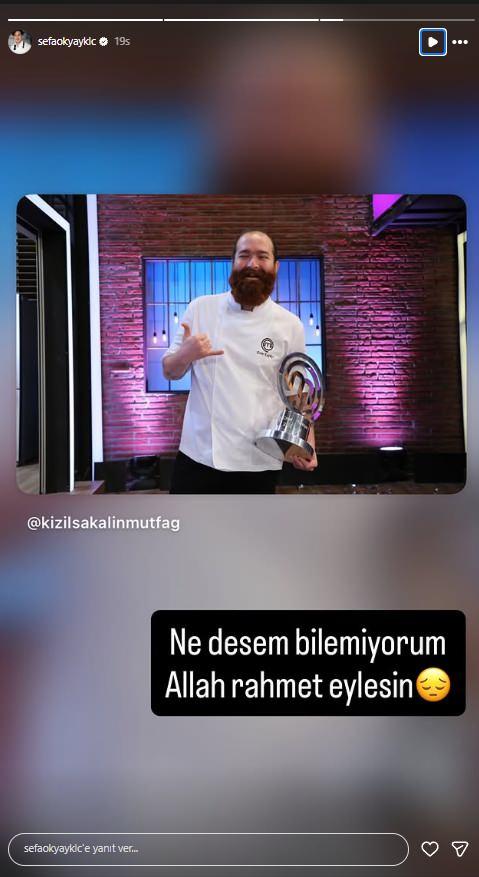 <p><span style="color:#B22222"><strong>SEFA OKYAY KILI&Ccedil;</strong></span></p>

<p><em><span style="color:#800080"><strong>"Ne desem bilemiyorum, Allah rahmet eylesin."</strong></span></em></p>
